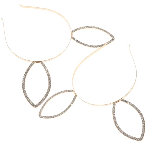 CIYODO 2 Stück Hasenohren Haarreif Metall mit Strassbesatz Leichtes Cosplay Accessoire für Damen Eleganter Kaninchen Ohren Kopfschmuck für Karneval Kostümfest und Party von CIYODO