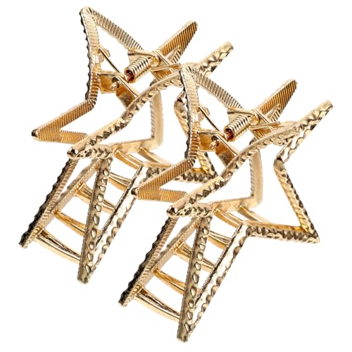 CIYODO 2 Stück Kleine Metall Haarklammern Sternförmig Haarschmuck für Frauen Mädchen Leichte Kurze Haarspangen Trendige Haaraccessoires für Alltag und Party von CIYODO