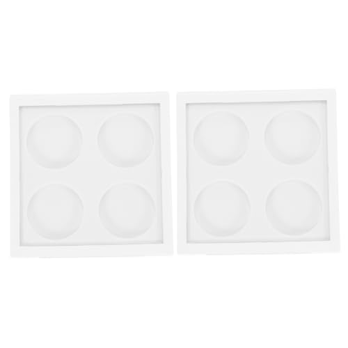 CIYODO 2 Stück Leere Lidschatten Palette Magnetische Make Up Box Weiß mit Fächern und Sichtfenster für Lidschatten Puder Tragbare Kosmetik Aufbewahrung für Frauen DIY Make Up Organizer von CIYODO