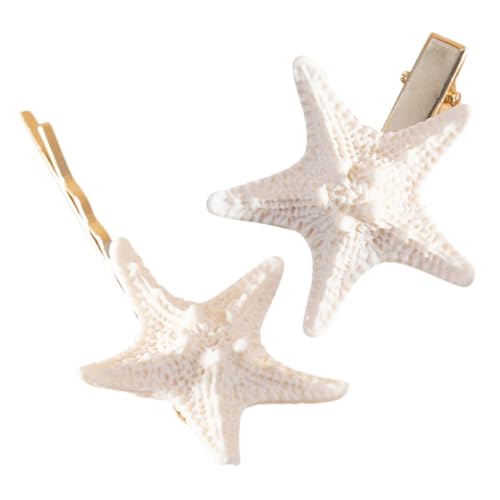 CIYODO 2 Stück Meerjungfrau Seestern Haarklammern aus Resin Modische Haarspangen für Partys Vielseitig Kombinierbar Besonderer Haarschmuck für Frauen und Mädchen von CIYODO