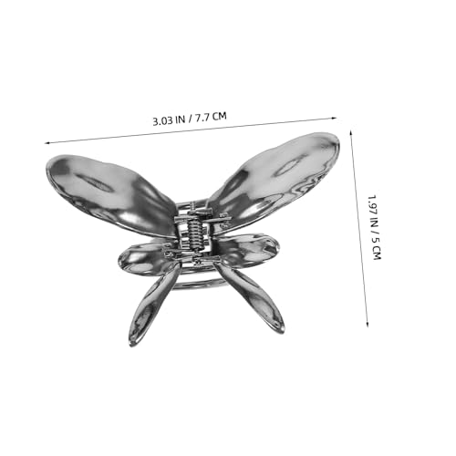 CIYODO 2 Stück Metall Schmetterling Haarklammern Haarklammer Clips für Damen Starker Griff Vielseitige Haarschmuck Accessoires Silber Schwarz CIYODO 2 Stück Metall Schmetterling Haarklammern Haarklammer Clips für Damen Starker Griff Vielseitige Haarschmuck Accessoires Silber Schwarz von CIYODO