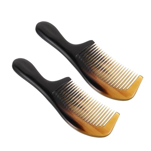 CIYODO 2stücke Hornkamm Für Frauen Und Männer Tragbar Und Massierend Made of Natural Horn Für Haarstyling Und Kopfhautpflege Haarkamm Aus Horn Für Täglichen Gebrauch von CIYODO