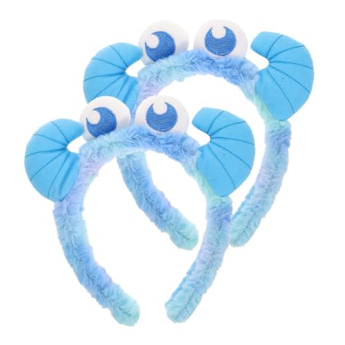 CIYODO 2 Stück Plüsch Kuhhorn Stirnband Cartoon Tierkostüm Haarreif Lustige Leichte Kopfbedeckung für Party Festival Cosplay und Alltag Auffälliges Accessoire für Damen und Herren von CIYODO