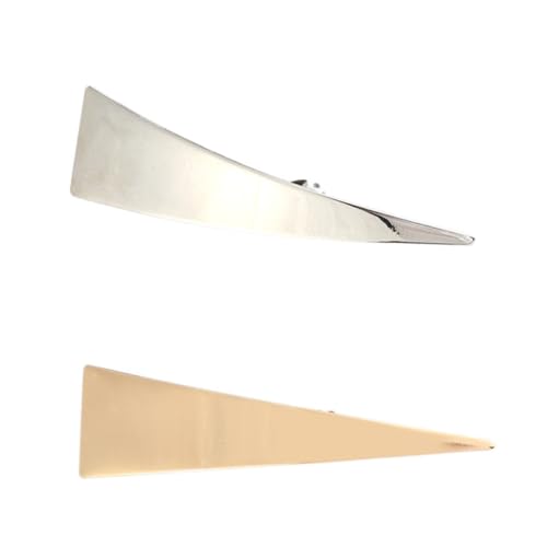 CIYODO 2 Stück Retro Duckbill Haarspangen Teilig Kleine Geometrische Dreieck Haarklammern für Mädchen Haltende Vintage Haarclips in Gold und Silber für Vielseitiges Styling von CIYODO