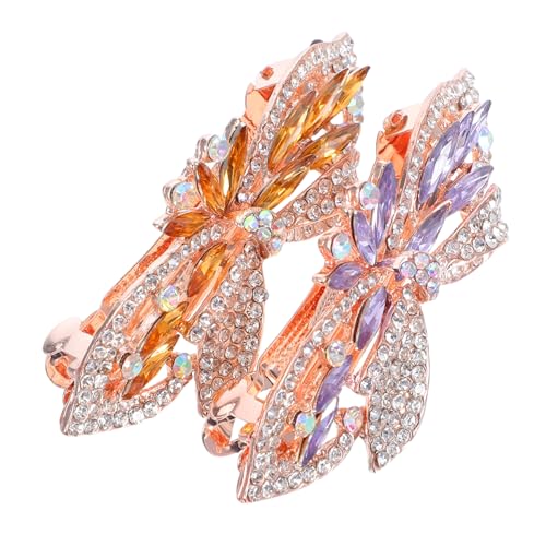 CIYODO 2 Stück Schmetterling Haarnadel Metallhaarklauenklammern Mädchen Barrette Haarklammer für Mädchen glitzernde Schmetterlings-Haarspangen Haarspange Legierung von CIYODO
