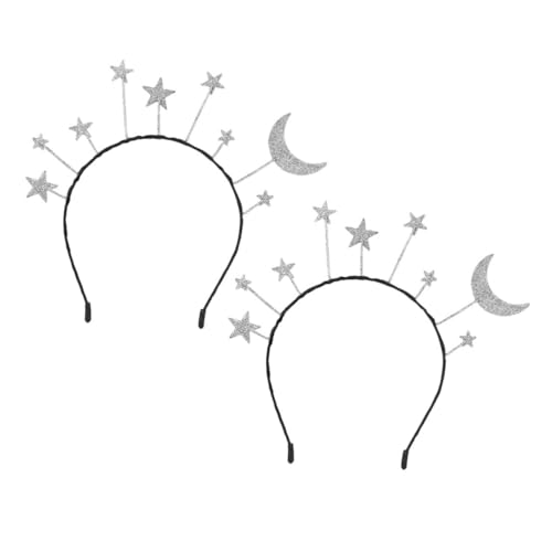 CIYODO 2 Stück Sternförmige Party-haarreifen Schicke Glitzernde Stern-stirnbänder Haardekor Für Partys Und Täglichen Gebrauch von CIYODO