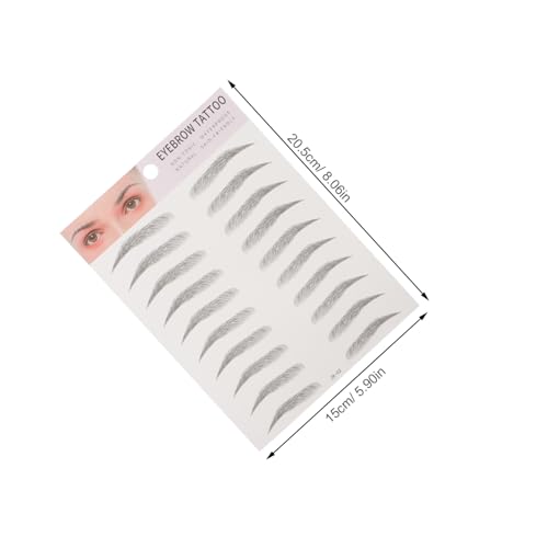 CIYODO 2 Stück Teiliges Augenbrauen tool Künstliche Augenbrauen Aufkleber Haarähnlich Selbstklebend für Frauen und Männer Einfache Anwendung Natürliches Design Schwarz von CIYODO