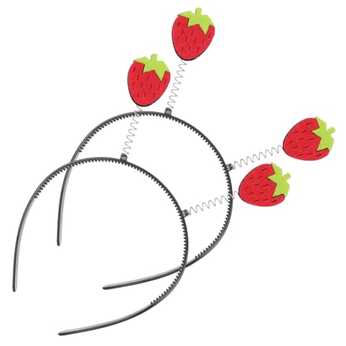 CIYODO 2 Stück Teiliges Erdbeer Stirnband für Weiches Haarband mit Süßer Früchte Geeignet für Kostüm Party Karneval und Alltag Bequem und Auffällig für Jungen und Mädchen von CIYODO