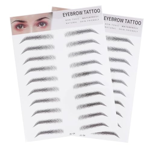 CIYODO 2 Stück Teiliges Imitations augenbrauen Aufkleber Haarähnliche Transferfolie für Natürliches Aussehen Einfach Anzuwenden Geeignet für Männer und Frauen mit Dünnen oder Hellen von CIYODO