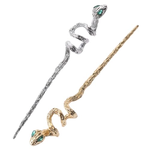 CIYODO 2 Stück Teiliges Schlange Geformte Haarnadeln aus Metall für Dickes Haar Damen Elegantes Design für Dutt und Halb dutt Vielseitig für Party Hochzeit Alltag Geschenkidee von CIYODO