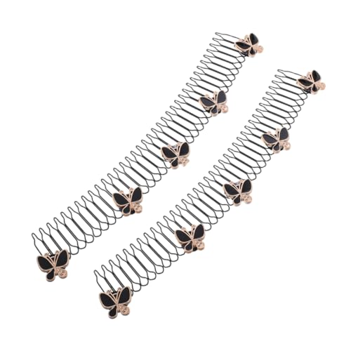 CIYODO 2 Stück Unsichtbare Haarkämme Dekorative Haarklammern für Damen Versteckte Haarkamm Clips aus Robustem Material Langlebig und Unsichtbar für Frisuren und Haarschmuck von CIYODO