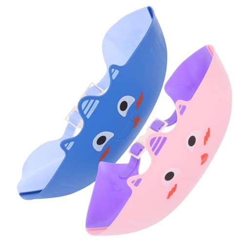 CIYODO 2 Stück Verstellbare Duschhaube mit Süßem Dinosaurier Wasserdichter Shampoo Schutz für Junge Mädchen und Kleinkinder Augen und Ohrenschonende Badekappe für Angenehmes Haarewaschen von CIYODO