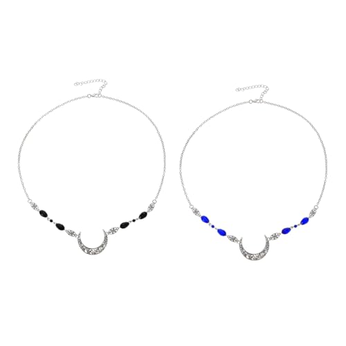 CIYODO 2 Stück Vintage Braut Haarschmuck Filigrane Mond Wasserfall Muster Stirnkette Eleganter Kopfschmuck für Damen und Mädchen Geeignet für Hochzeiten und Partys von CIYODO