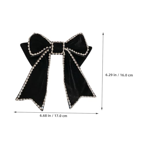 CIYODO 2 Stück Vintage Haarschmuck Strass Haarklammern mit Schleife Damen Haarnadeln für Hochzeit Party Alltag Stilvolle Haarschleifen Clips in Schwarz und Weinrot für Mädchen und Frauen von CIYODO