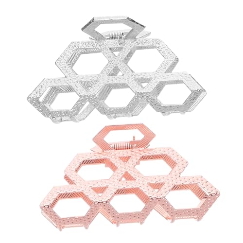 CIYODO 2 Stück Vintage Metall Haarklammern Geometrisch Hohler Retro Haarnadeln für Dicker Haar Styling und Dutt Halter Robuste Metallspangen für Alltag und Events Damen Haarschmuck von CIYODO
