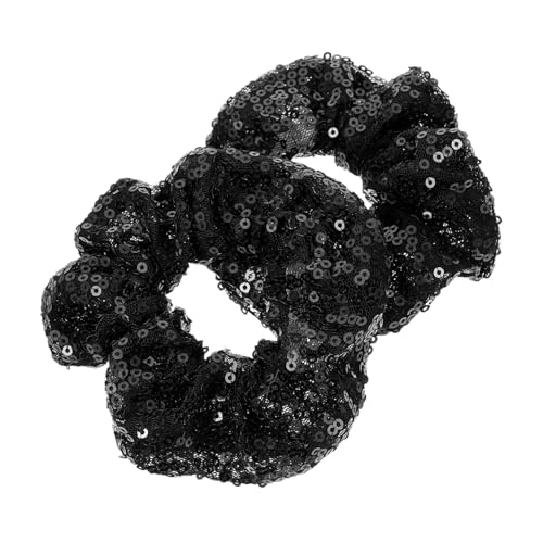 CIYODO 2 Stücke Teiliges Weihnachts Haargummis mit Pailletten Elastisch und Weich Modischer Haaraccessoire für Damen und Mädchen Farbenfrohes Design für Alltag Party und Festliche Anlässe von CIYODO