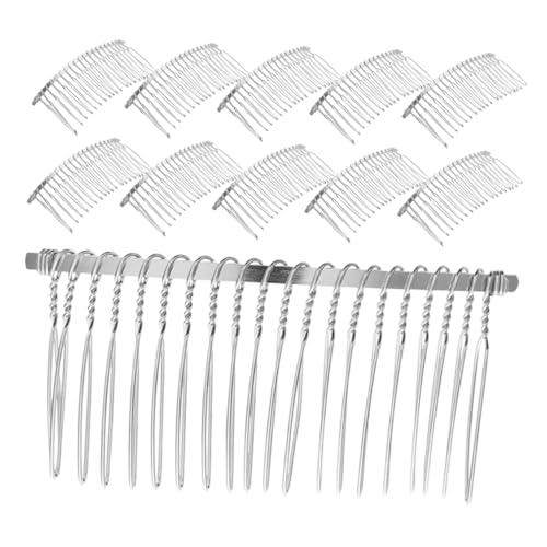 CIYODO 20stücke Seitlicher Haarkamm Aus Metall Draht-haarkämme Für Damen Kamm Französischer Schleierkamm Hochzeitsschleierkamm Seitliche Haarspangen Brautschmuck Hochzeitsaccessoires von CIYODO