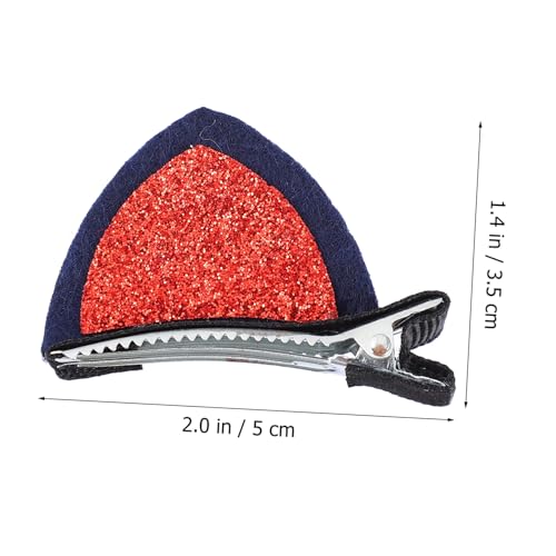 CIYODO 20 Stück Teiliges Glänzende Katzenohren Haarspangen für Mädchen und Frauen Bunte Haarklammern in Rot Dunkelblau Schwarz und Niedliche Accessoires für Alltag Party und Halloween von CIYODO