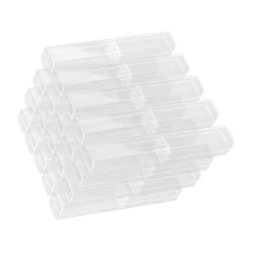 CIYODO 20 Stück Teiliges PVC Transparentes Stifteetui Stabile Kleine Leere Federmäppchen mit Robustem Deckel Handlich und Leicht für Füllfederhalter Kugelschreiber als Geschenkbox oder von CIYODO