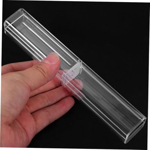 CIYODO 20 Stück Transparente Stiftebox Quadratisch Klare Aufbewahrungsbox Stifthalter Klein Vielseitig für Büro Schule Zuhause Modern Praktisch von CIYODO