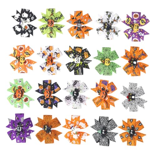 CIYODO 20 Teiliges Schleifenclip Set Für Mädchen Halloween Haarschleifen Für Kleine Haarspangen Halloween Schleife Haarspange Kleine Mädchen Haarschleifen Kleinkind von CIYODO