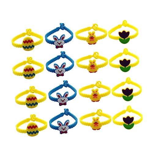 CIYODO Stück Ostereiblüten -Kaninchenarmband Silikonarmbänder für Osterei-Armband Osterarmband Osterarmbänder Silikonarmband von CIYODO