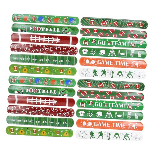 CIYODO 24stücke Schnapparmband Für Sport Rugby-party Schlagarmband Für Junge Mädchen Und Erwachsene Sport-snap-armband Mit Glatter Textur Und Detailreicher Verarbeitung Als von CIYODO