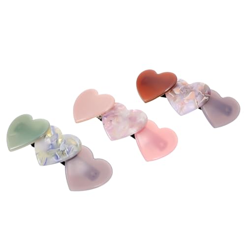 CIYODO 3 Stück Elegante Haarklammern Damen Haarklammer aus Langlebigem Material mit Liebeherz design Automatische Federclips für Dickes und Dünnes Haar Modischer Haarschmuck für Partys CIYODO 3 Stück Elegante Haarklammern Damen Haarklammer aus Langlebigem Material mit Liebeherz design Automatische Federclips für Dickes und Dünnes Haar Modischer Haarschmuck für Partys von CIYODO