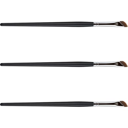 CIYODO 3 Stück Teiliges Eyeliner pinselset mit Abgeschrägtem Präzisionspinsel und Augenbrauenapplikator Leicht Langlebig für Präzises Make up bei Damen und Reisen von CIYODO