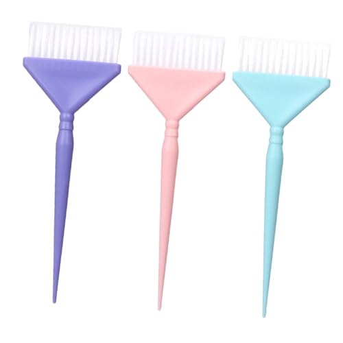 CIYODO 3 Stück Teiliges Haarfärbepinsel Set Kleine Weiche Borsten für Gleichmäßiges Auftragen Geeignet für Damen und Herren Bleaching und Highlighting Zubehör von CIYODO