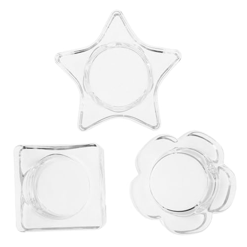 CIYODO 3 Stück Teiliges Nail Art Dappen Dish mit Stern Blumen und Eiswürfelform Glas Nail Powder Behälter Vielseitig für Gel Polish Mischen Pinselreinigung und Nagellackentfernung CIYODO 3 Stück Teiliges Nail Art Dappen Dish mit Stern Blumen und Eiswürfelform Glas Nail Powder Behälter Vielseitig für Gel Polish Mischen Pinselreinigung und Nagellackentfernung von CIYODO