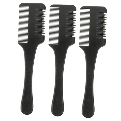 CIYODO 3 Stück Teiliges Professionelles Doppelseitiges Haarschneidekamm Rasierklinge Ergonomisch Hautschützend Geeignet für Männer Frauen Schneiden Ausdünnen und Stylen von CIYODO