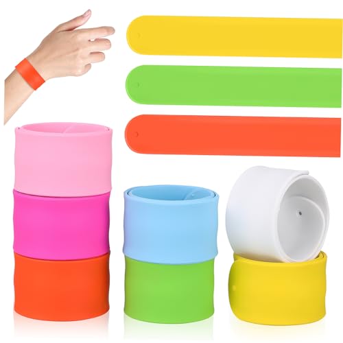 CIYODO 36 Stücke Silikon Slap Armbänder für Kinder Erwachsene Weiche Schlagarmbänder für Partys Selbstgemacht Bastelset Geschenkideen Outdoor Aktivitäten von CIYODO