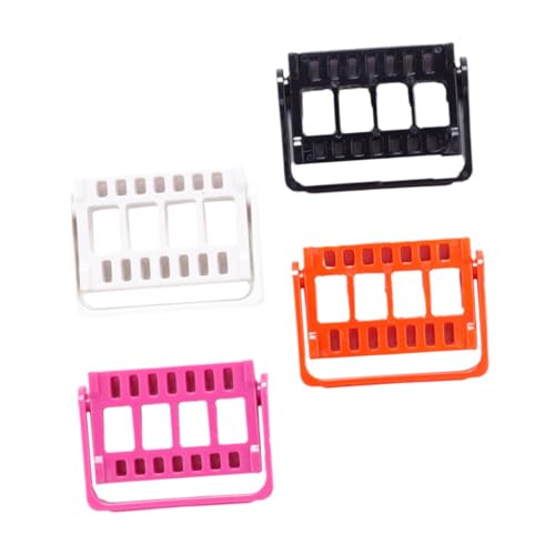 CIYODO 4 Stück Nail Drill Bit Halter Aufbewahrungsrack Organizer für Nagelfräserbits Nail Art Training Zuhause Salon Schwarz Rosa Orange von CIYODO