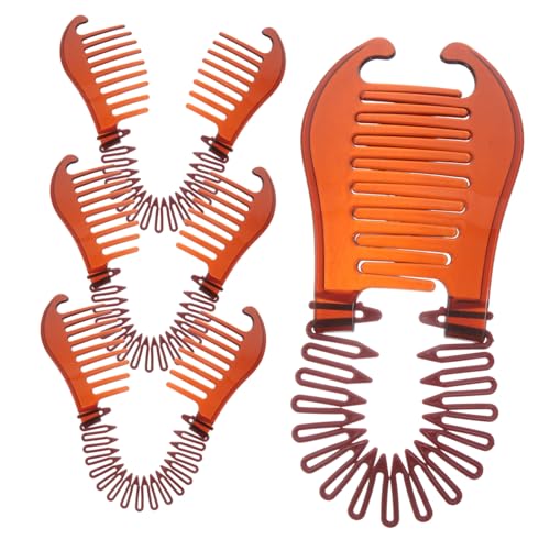 CIYODO 4 Stück Teiliges Bananen Flexibel Biegbar Kleine Haarkämme zum Flechten Leicht und Robust Haarschmuck für Frauen mit Stabilem Griff bei Verschiedenen Haartypen CIYODO 4 Stück Teiliges Bananen Flexibel Biegbar Kleine Haarkämme zum Flechten Leicht und Robust Haarschmuck für Frauen mit Stabilem Griff bei Verschiedenen Haartypen von CIYODO