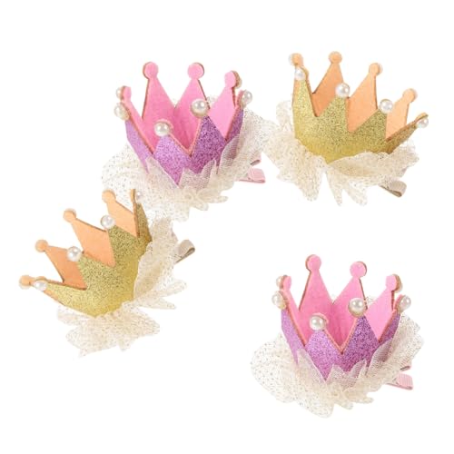 CIYODO 4 Stück Teiliges Haarspangen Große Krone Spitzen Haarklammern Niedlich Leicht und Langlebig für Alltag und Party Geschenkidee für Mädchen Zufällige Farbe Zufällige Farbe von CIYODO
