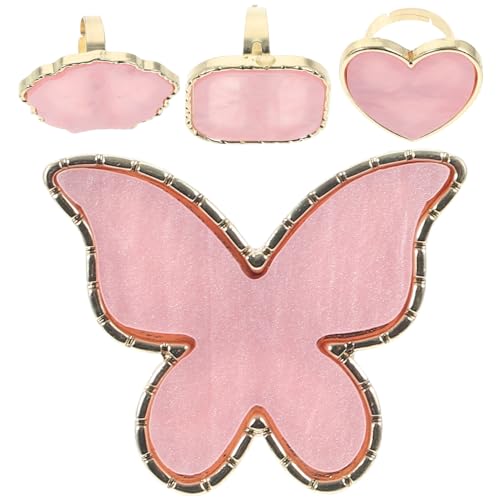 CIYODO 4 Stück Teiliges Ring Nail Art aus Robustem Resin Praktische Mischpalette für Nagellack Leicht zu Reinigen Vielseitiges Nagelkunst werkzeug für Kreative Designs bei Frauen von CIYODO