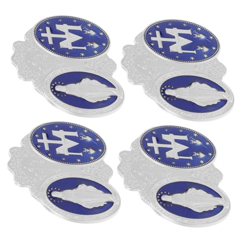 CIYODO 4 Stück Teiliges Vintage Emaille Abzeichen Faltbare Ornament Schreibtischdekoration Retro Craft Badge für Büro Zuhause Platzsparendes Faltbares Desktop-dekor von CIYODO