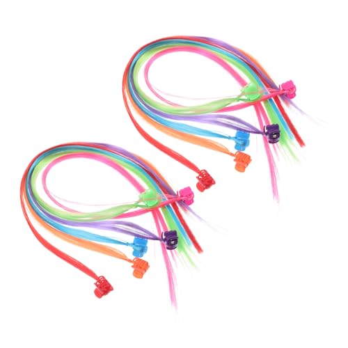 CIYODO 48stücke Haaraccessoires Für Zöpfe Und Haargummis Farbenfrohe Haarverlängerungen Mit Clips Für Mädchen Und Kleinkinder Geeignet Für Partys Diy-frisuren Und Alltag von CIYODO