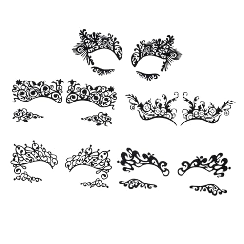 CIYODO 5 Paare Spitzen eyeliner aufkleber Temporäre Spitzen lace eye Tattoos Selbstklebende Augen make up Sticker für Frauen Einfach Anzubringen für Halloween Cosplay und Partys von CIYODO