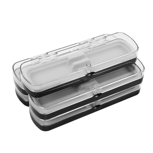 CIYODO 5 Stück Rechteckiges Stifteetui aus Transparentem Kunststoff Organizer für Stifte Bleistifte Bürobedarf Klarer Schreibtisch Organizer Leichtes Bruchsicheres Design von CIYODO