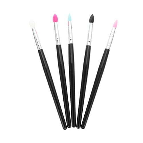 CIYODO 5 Stück Silikon Lidschatten Lippenpinsel Wiederverwendbarer Make up Applikator für Präzises Auftragen Komfortabler Silikonkopf Vielseitig für Lippenkontur und Glitzer augenmake up CIYODO 5 Stück Silikon Lidschatten Lippenpinsel Wiederverwendbarer Make up Applikator für Präzises Auftragen Komfortabler Silikonkopf Vielseitig für Lippenkontur und Glitzer augenmake up von CIYODO