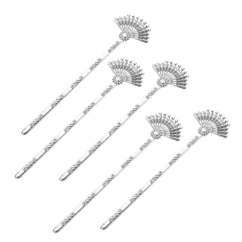 CIYODO 5 Stück Teiliges Retro Chinesischer Haarnadeln aus Legierung Eleganter Fächer Haarstab Traditioneller Haarschmuck für Damen und Mädchen Vintage Haarnadeln für Stilvolle Frisuren von CIYODO