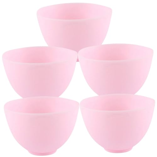CIYODO 5 Stück Teiliges Silikon Rührschüssel Weich Langlebig Flexibel DIY Masken Tool für Frauen und Beauty Anwendung Zuhause und Kosmetiksalon von CIYODO