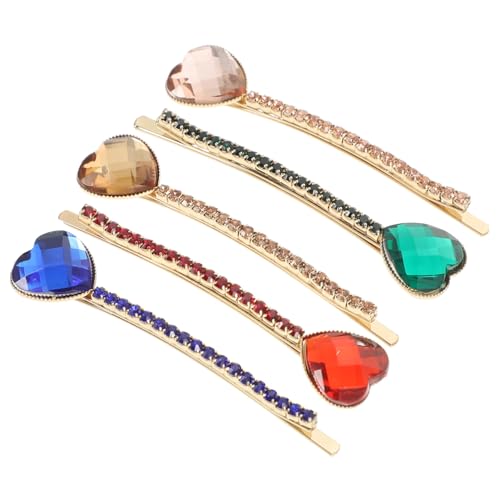 CIYODO 5 Stück Teiliges Vintage Kristall Haarspangen mit Strasssteinen Mehrfarbiges Haarschmuck Frauen und Mädchen Geeignet für Hochzeit Party Alltag Sicher und Langlebig Vielseitig von CIYODO