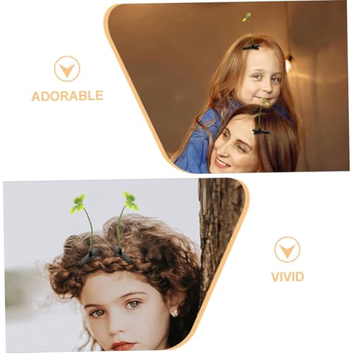 CIYODO 50 Stück Haarklammern Vierblättriges Kleeblatt Design Stabile Eisen Kunststoff haarspangen Lustige Pflanzen Clips Für Frauen Mädchen St Patrick's Day Cosplay Alltag von CIYODO
