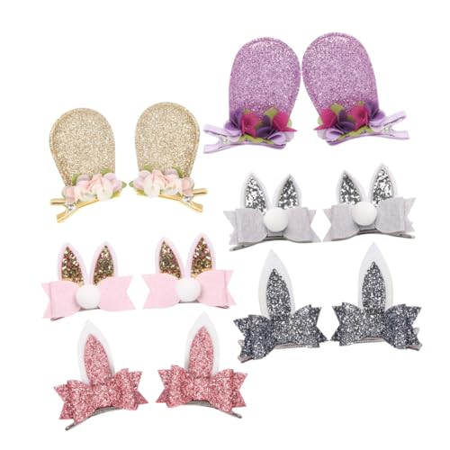 CIYODO 6 Paare Pailletten Kaninchenohren Haarspangen Süßes Design Langlebiges Material für Mädchen Haarschmuck Niedlich und Lebendig für Altersgruppen von CIYODO