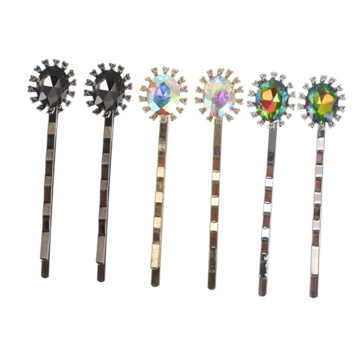 CIYODO 6 Stück Dekorative Haarklammern mit Zirkonia Langlebige Haarspangen für Frauen und Mädchen Geeignet für Dünnes und Dickes Haar Eleganter Haarschmuck für Hochzeit Party und Alltag von CIYODO