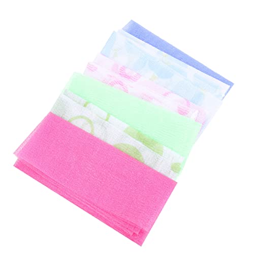 CIYODO 6 Stück Lange Peeling badetücher mit Starker Schaumbildung und Hoher Wasseraufnahme Strapazierfähige Körperreinigungstücher für Sanftes Massage peeling Geeignet für Arme Beine von CIYODO