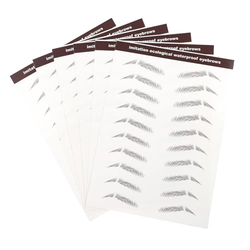 CIYODO 6 Stück Teiliges Augenbrauen Tattoo Aufkleber Wasseraktivierte Haarähnliche Fake Eyebrow Stickers für Damen Natürliches Makeup Brow Sticker Schnelle Anwendung Langanhaltend CIYODO 6 Stück Teiliges Augenbrauen Tattoo Aufkleber Wasseraktivierte Haarähnliche Fake Eyebrow Stickers für Damen Natürliches Makeup Brow Sticker Schnelle Anwendung Langanhaltend von CIYODO